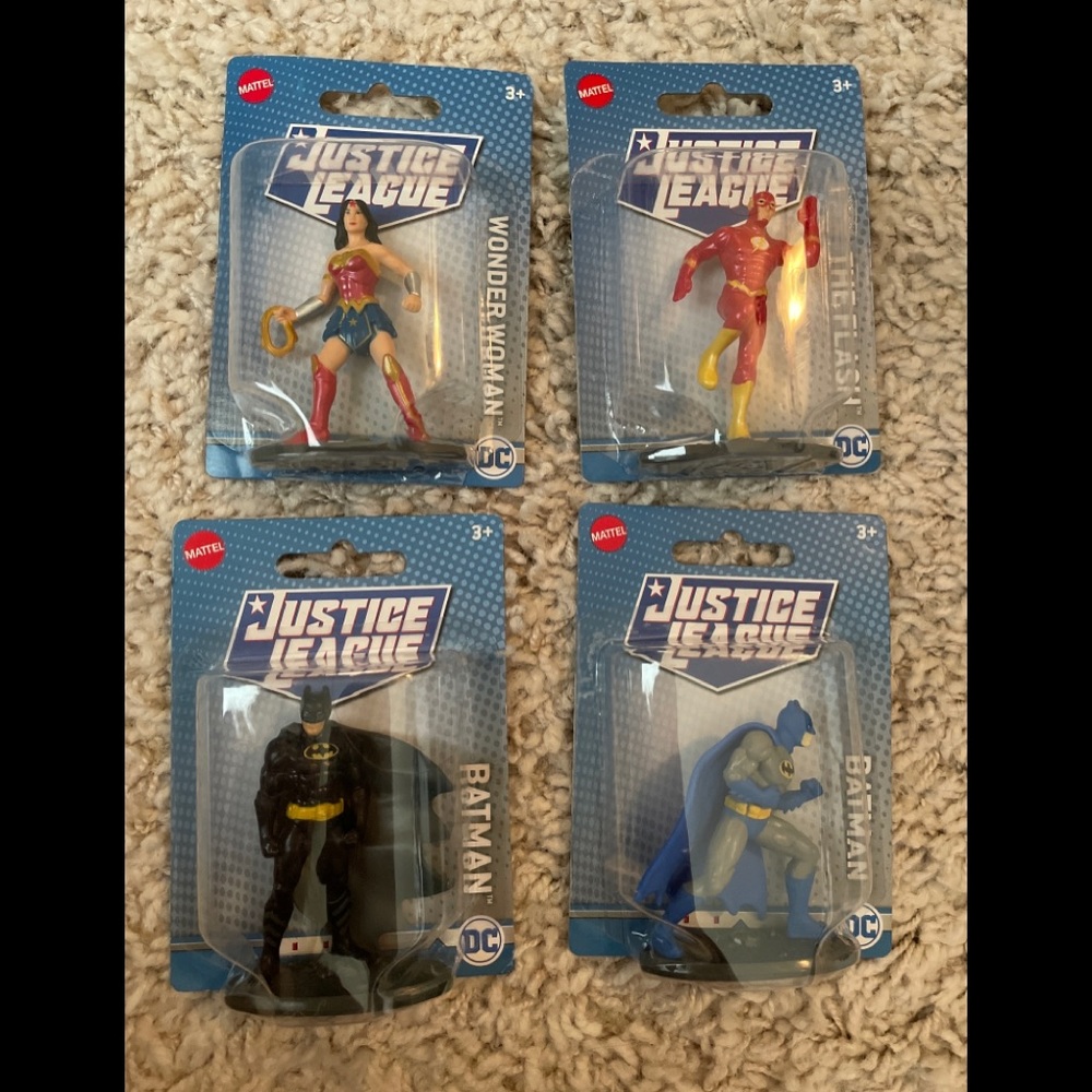 4 Justice League DC Comics Mattel Mini Figures